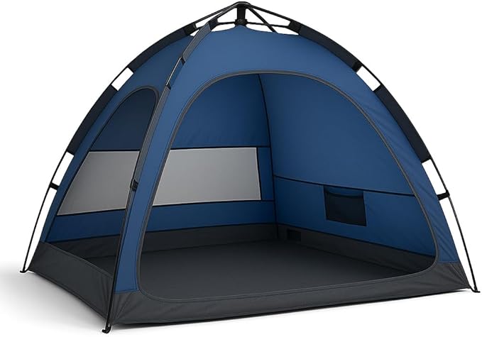 2-Person Pop-Up Camping Tent – Instant Setup, Water-Resistant, Lightweight Dome with Dual Mesh Doors & Extensible Porch – Ideal for Beach, Hiking & Backpacking