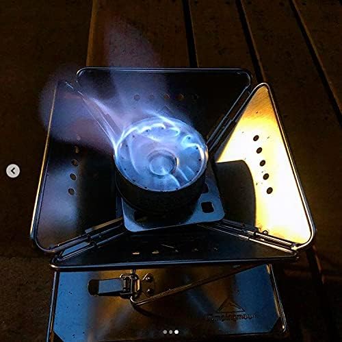 CAMPINGMOON Tabletop Small Charcoal Grill Mini Portable Fire Pit 9.65-inch Stainless Steel with Carrying Bag X-MINI-PRO