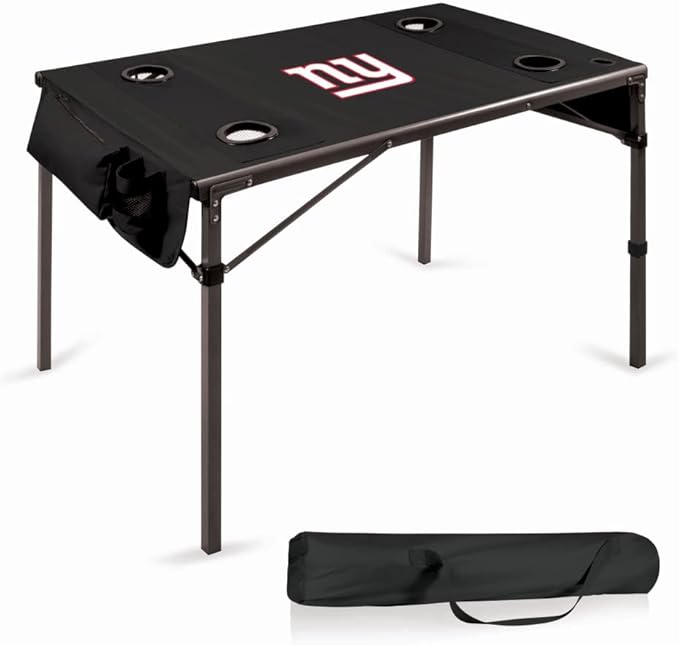 PICNIC TIME NFL Portable Soft Top Travel Table, Black