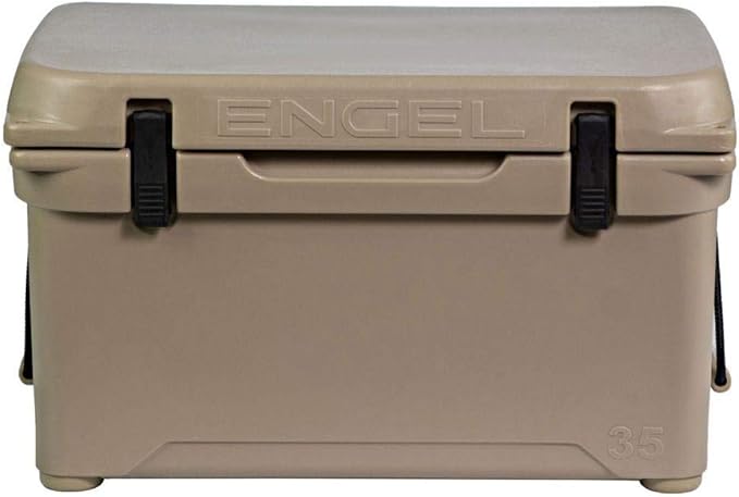 Engel Coolers ENG35 Cooler | 36 Can High Performance Durable Seamless Rotationally Molded Ice Box for Camping, Hunting, and Fishing