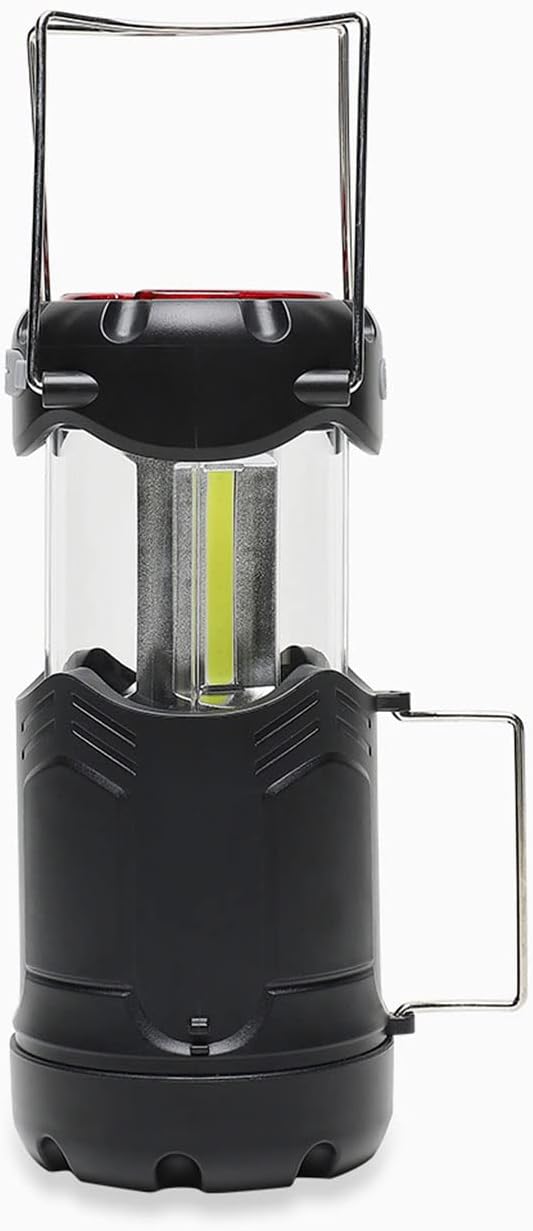 Battery Powered Camping Lantern - Portable COB Hanging Lamp Lights | Waterproof Collapsible Lantern Flashlight for Tent Lights, Power Outages, Hurricane Emergency, Hiking