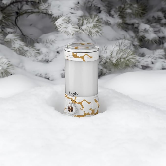 Fenix CL26R Pro Camping Lantern, White Marble, 650 lumens Bright, USB-C Rechargeable , Compact and Portable Perfect for Hurricane, Emergency, Hiking, Power Outage with LumenTac Organizer