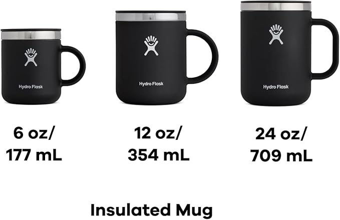Hydro Flask Coffee Mug – Insulated Stainless Steel, Non Spill, Leak Proof Travel Mug 6 Oz Agave