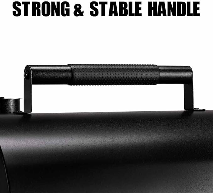 MAISON HUIS Adjustable Portable Charcoal Grill Multi-functional Metal Small BBQ Smoker for Outdoor Hiking(Black)