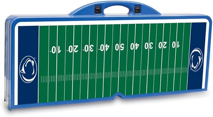 PICNIC TIME NCAA Penn State Nittany Lions Folding Picnic Table - Camping Table - Outdoor Table with Umbrella Hole, (Royal Blue)