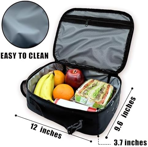 Soccer Lunch Bag Insulated Reusable Lunch Box Kids Girls Boys Cooler Thermal Tote Bag For Men Women School Work Picnic