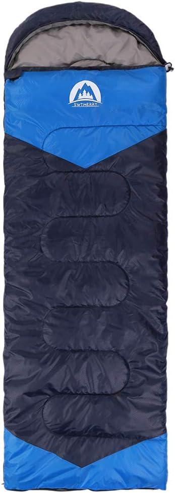 SWTMERRY Sleeping Bag 3 Seasons (Summer, Spring, Fall) Warm & Cool Weather - Lightweight,Waterproof Indoor & Outdoor Use for Kids, Teens & Adults for Hiking and Camping
