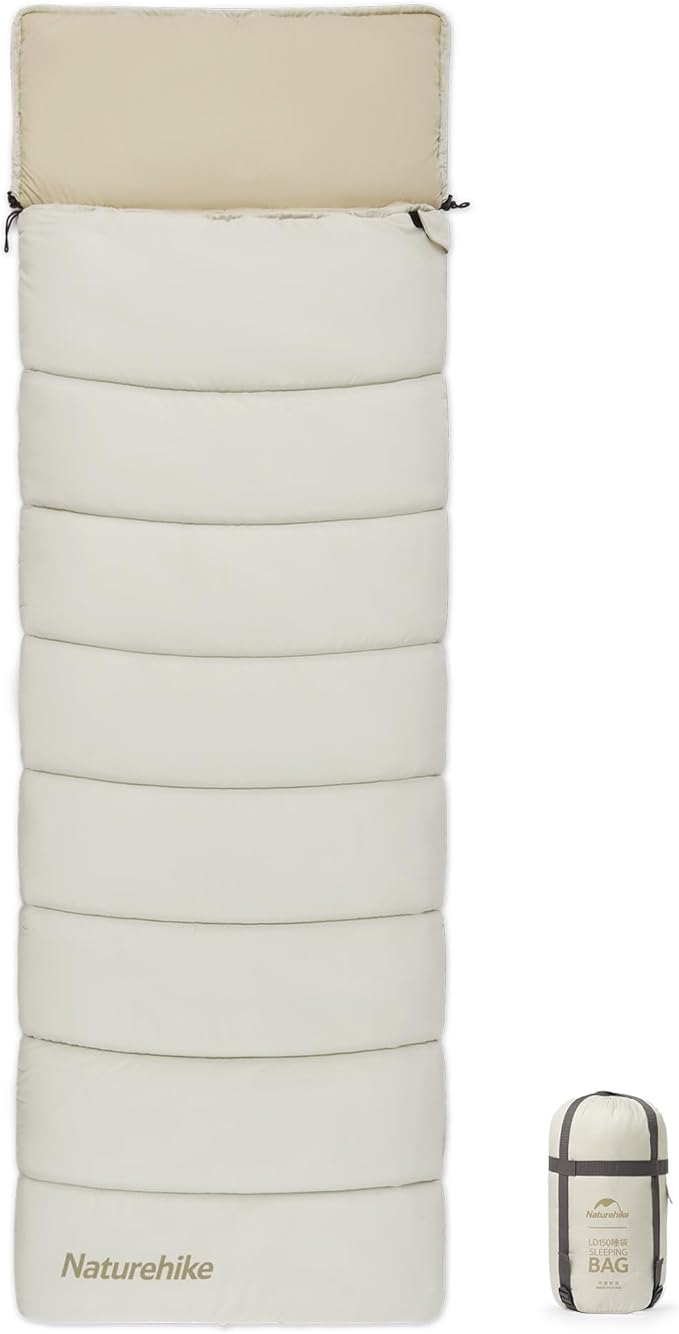 Naturehike 36-54℉ Camping Sleeping Bag for Adults, Spliceable Double Sleeping Bag 3 Seasons, Lightweight Waterproof Sleep Bags for Cold&Warm Weather