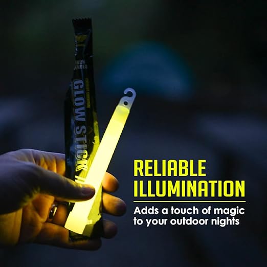 EVERLIT Survival Emergency Glow Sticks- 6 Inches Light Sticks for First Aid Kit, Survival Kit, Camping, Hiking, Outdoor, Disasters, Emergencies Up to 12 Hours Duration… (12 Pack, Green)