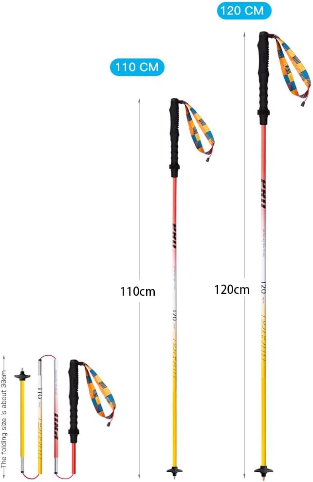 AONIJIE Trekking Poles -2 Ultralight Collapsible Carbon Fiber Hiking Poles with Anti-Shock and Quick Lock System, Folding Walking Sticks for Hiking, Camping