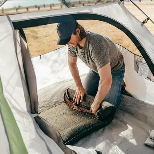 LOSTHORIZON Air & Foam Camping Mattress, Self-Inflating Sleeping Pad, 4.5" Thick, with Pump Sack, Queen