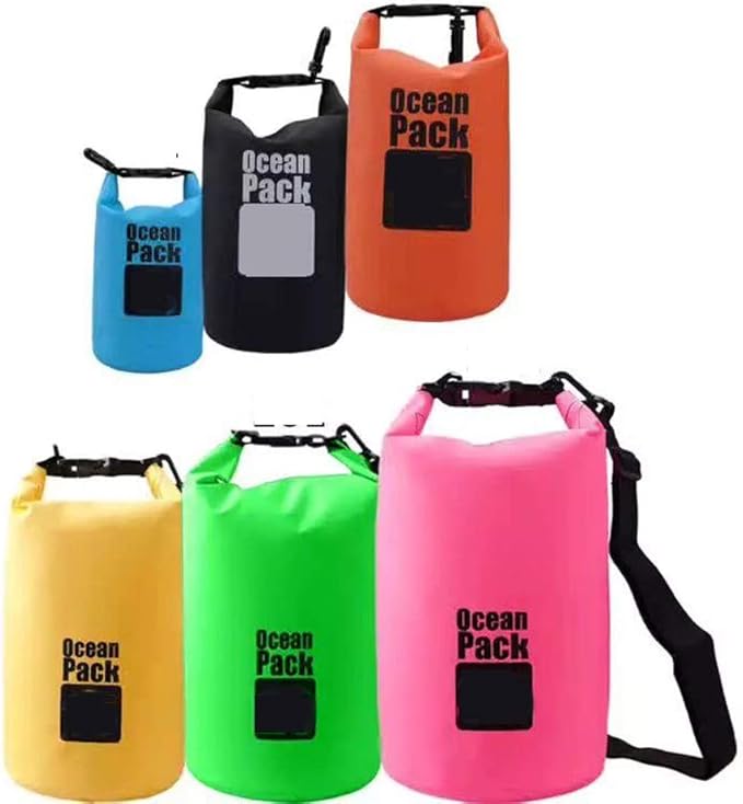 Outdoor Dry Sack/Floating Waterproof Bag 2L/3L/5L/10L/15L/20L/30L for Boating, Kayaking, Hiking, Snowboarding, Camping, Rafting, Fishing and Backpacking (Black, 30L)