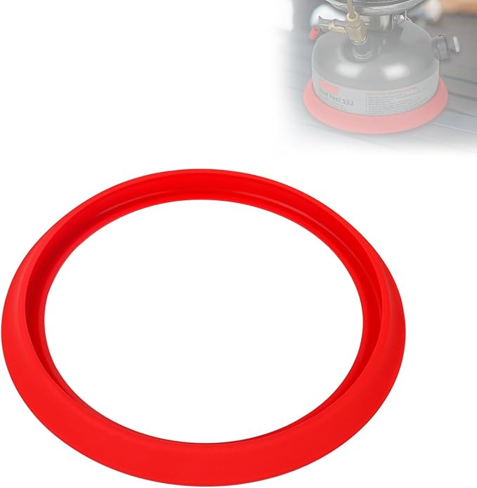 Camping Dual Fuel Stove Silicone Base Protector Suitable for Coleman Models 533, Protects Against Scratches and Enhances Stability（red）