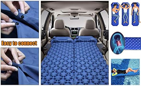 Camping Sleeping Pad for Backpacking Self Inflating Built-in Pump Ultralight Sleeping Pad for Camping with Pillow Durable Waterproof Air Camping Mats for Sleeping Hiking Travelling