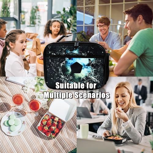 Soccer Lunch Bag Insulated Reusable Lunch Box Kids Girls Boys Cooler Thermal Tote Bag For Men Women School Work Picnic