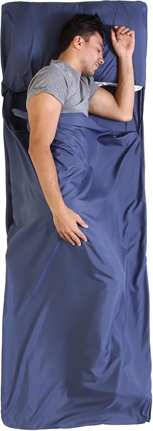 Sleeping Bag Liner - Adult Sleep Sack & Travel Sheets for Hotel - Travel Sleep Sack, Camping Sleeping Bag Liners for Cold Weather