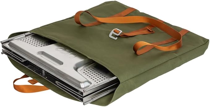 UCO Flatpack Smokeless Firepit and Grill –Portable Firepit- Stainless Steel- Woodburning- for Picnics, Beach, Backyard, and Camping- with Nylon Carry Bag