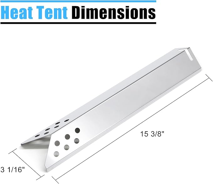 Adviace 5210050 Heat Tents for Expert Grill BG2824B Grill Parts, 4-Pack Heat Plates Heat Shields for Expert Grill BG2824B BG2824BP 4 Burner Gas Grill & Fire King BG2824BP-L, BG2824B Heat Plates