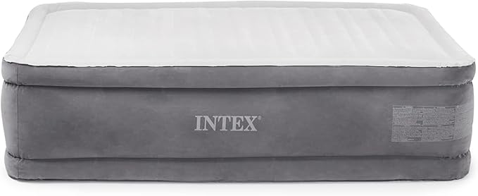 Intex Comfort Dura-Beam Airbed Internal Electric Pump Bed Height Elevated (2020 Model)