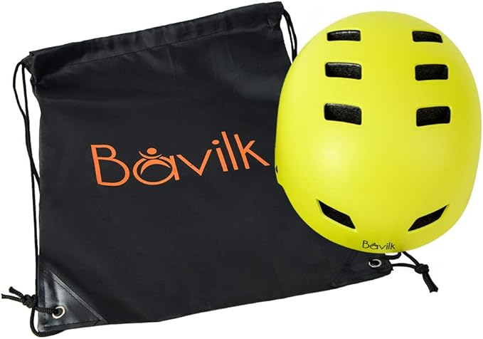 Bike Helmet 3 Sizes for Teenager Kids Youth Adults,Bavilk Skateboard Helmet Adjustable Multi-Sport Bicycle Cycling Scooter Roller Skate Inline Skating Rollerblading for Girls Boys Women Men Teen