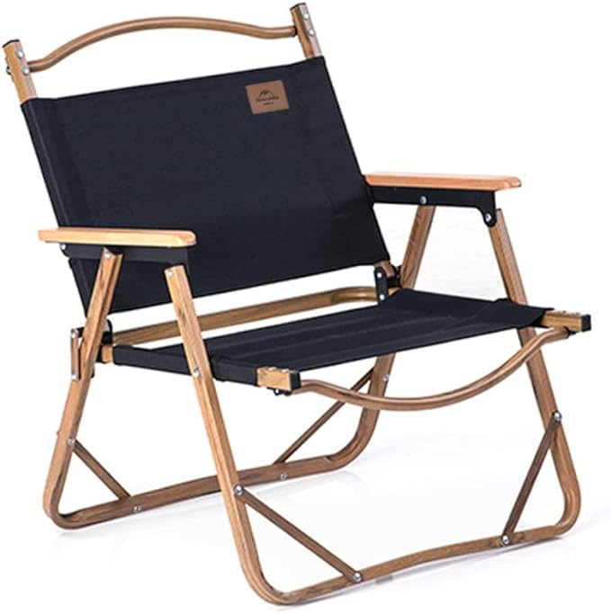 Naturehike Camping Chair, Foldable Chair for Outdoor Garden, Small Black