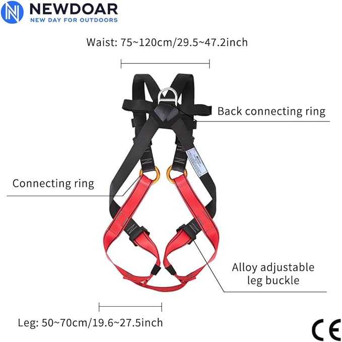 NewDoar Climbing Harness CE Certification Rock Climbing Rappelling Equipment Body Guard Protect Rappelling Rescuing Equip