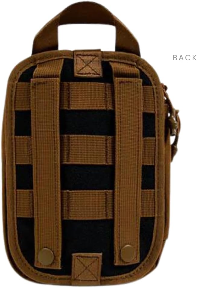 My Medic MyFak Mini Pro First Aid Kit - Small and Lightweight for Camping Hiking and Backpacking - 70 Items IFAK with Tourniquet - HSA/FSA Eligible Great for Travel - Coyote