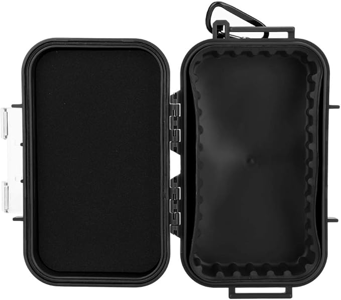 GOTOTOP Waterproof Storage Case, Outdoor Survival Storage Box Shockproof Waterproof Storage Case Airtight Carry Box Container for Outdoors Waterproof Container(Black)