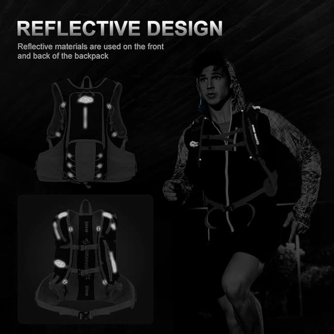 INOXTO Hydration Pack Backpack ，Water Backpack with 2L Leakproof Water Bladder, Running Hydration Vest for Man, Daypack for Cycling Motocross Climbing Trail Running