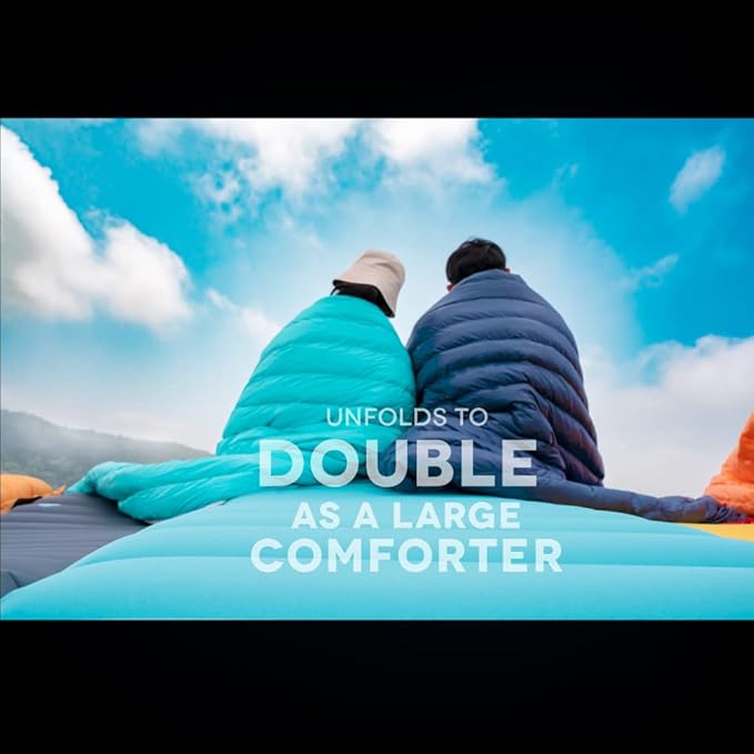 ZOOOBELIVES Ultralight Backpacking 32-50F Down Sleeping Bag - 27oz Ultra Compact 650 Fill Power Envelope Sleeping Bag for Hiking, Camping and Backcountry, Lightweight and Compressible – Alplive T400