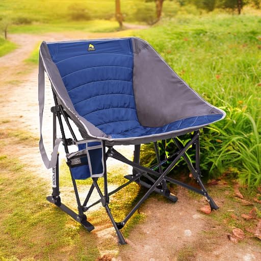 GCI Outdoor MaxRelax Pod Rocker Portable Rocking Chair & Outdoor Camping Chair, Royal Blue