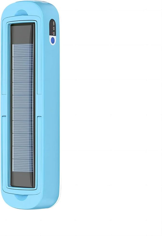 Solar Rechargeable Camping Lantern - 2000 Lumens, 4 Light Modes, Portable Power Bank (Blue)
