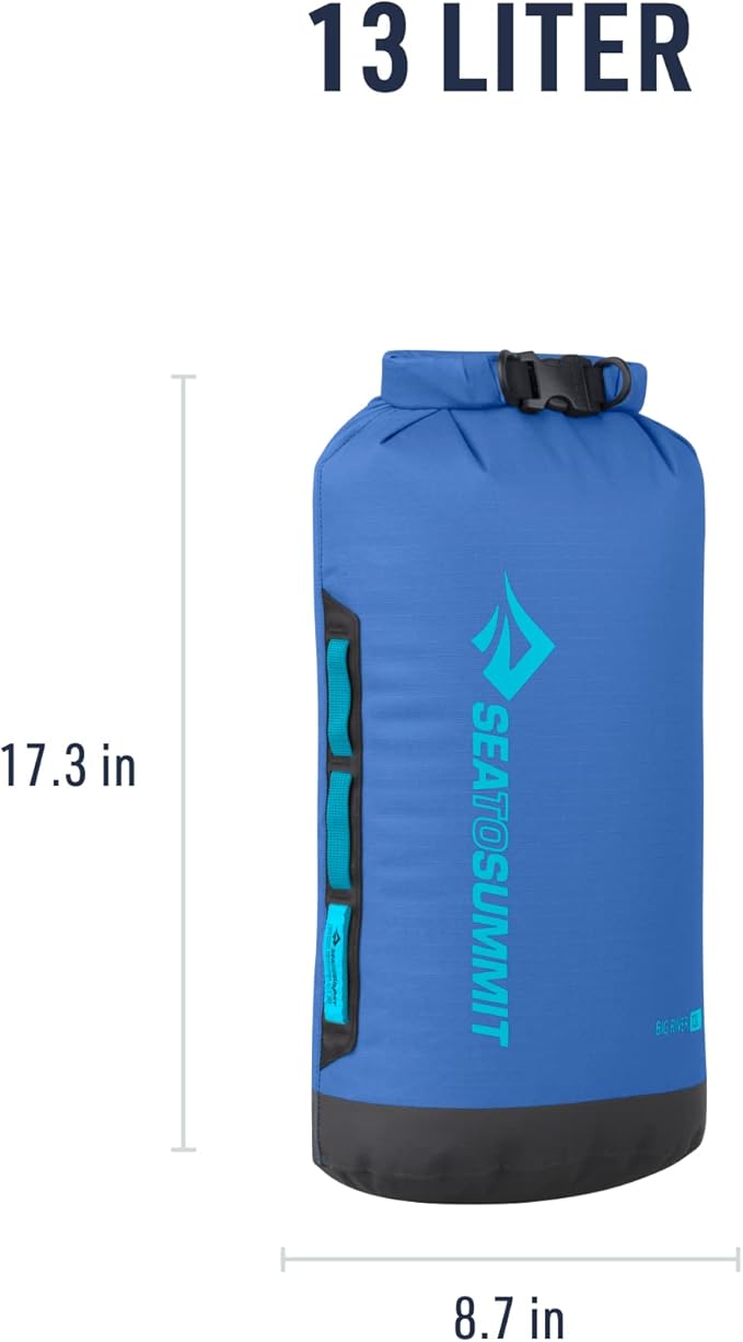 Sea to Summit Big River Dry Bag, Heavy-Duty Dry Storage, 13 Liter, Surf Blue