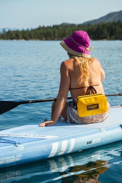 THURSO SURF Waterproof Fanny Pack Dry Bag Floating Pouch Bag Adjustable Waist Strap Keep Your Phone and Valuables Safe/Dry SUP Accessories for Kayaking Paddle Board Snorkeling Boating (Tangerine)