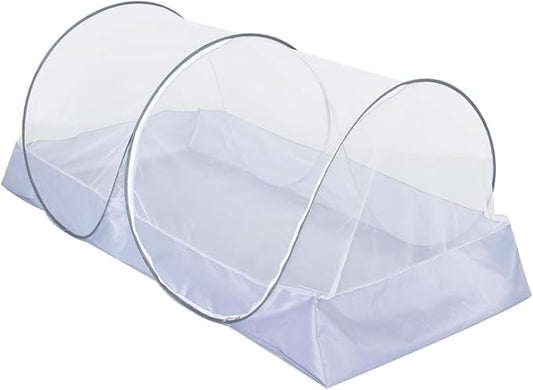 Mengersi Mosquito Net Foldable Pop Up Travel Tent,Bed Canopy Camping Mosquito Net for Travel Bedroom and Outdoor Trip,Twin Size Bed (Gray)