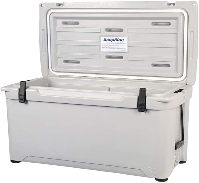 Engel Coolers ENG80 Cooler | 75 Can High Performance Durable Seamless Rotationally Molded Ice Box for Camping, Hunting, and Fishing - Haze Gray