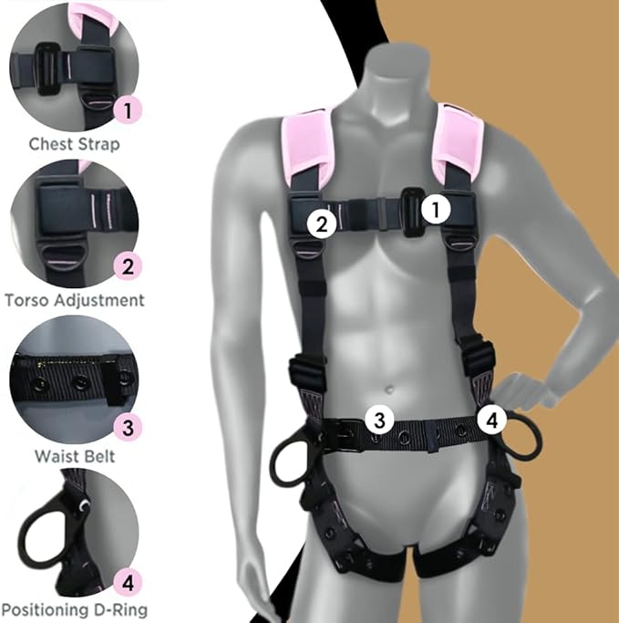 AFP Demon Fall Protection Comfortable Safety Harness (OSHA/ANSI PPE)