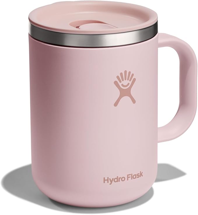 Hydro Flask Coffee Mug – Insulated Stainless Steel, Non Spill, Leak Proof Travel Mug 24 Oz Trillium Pink
