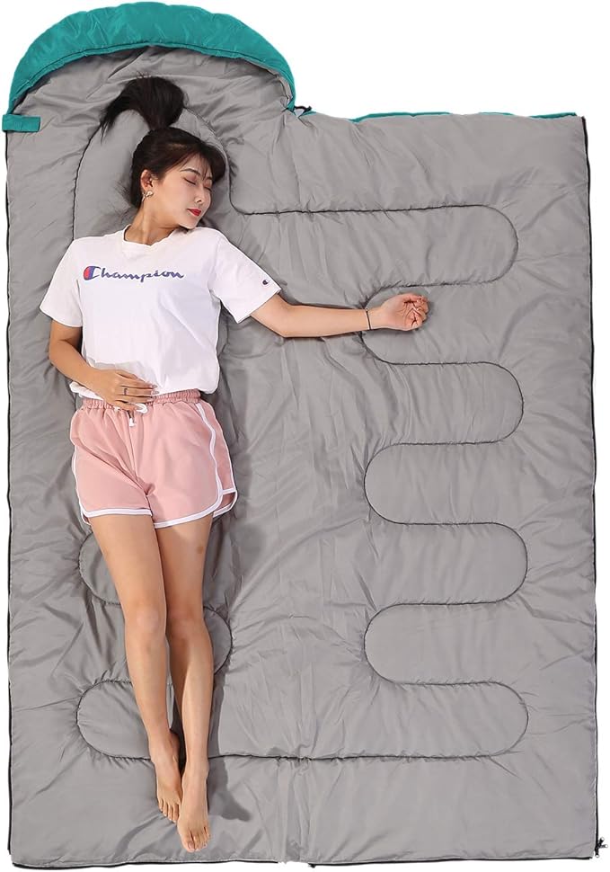 SWTMERRY Sleeping Bag 3 Seasons (Summer, Spring, Fall) Warm & Cool Weather - Lightweight,Waterproof Indoor & Outdoor Use for Kids, Teens & Adults for Hiking and Camping
