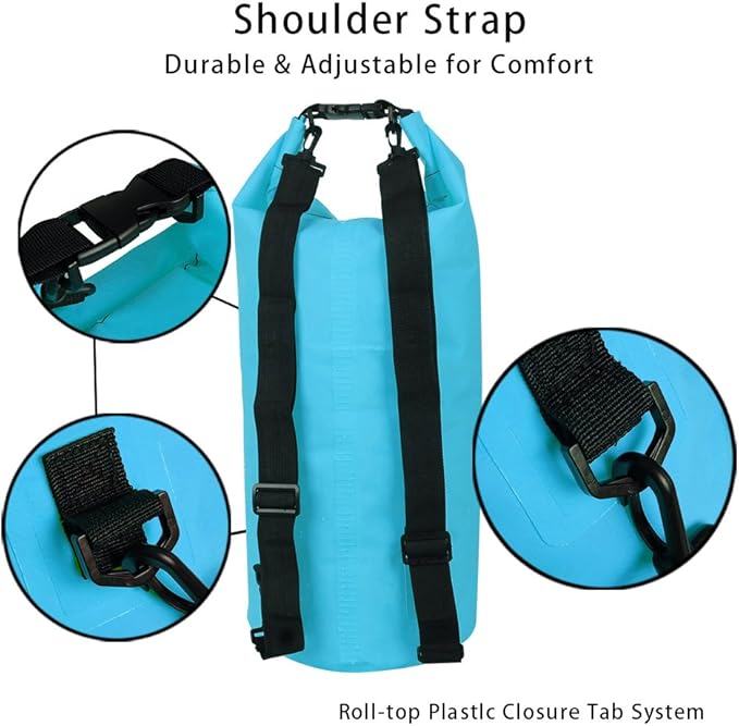 Dry Sack/Floating Waterproof Bag 2L/5L/10L/20L/30L for Boating, Kayaking, Hiking, Snowboarding, Camping, Rafting, Fishing and Backpacking