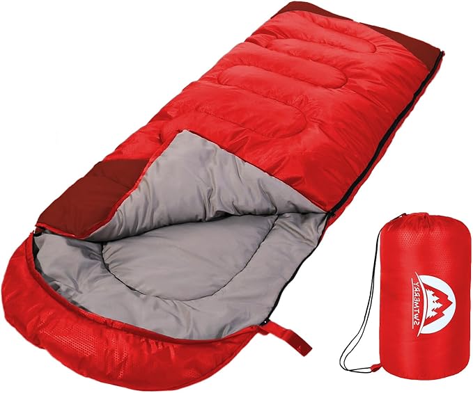 SWTMERRY Sleeping Bag 3 Seasons (Summer, Spring, Fall) Warm & Cool Weather - Lightweight,Waterproof Indoor & Outdoor Use for Kids, Teens & Adults for Hiking and Camping