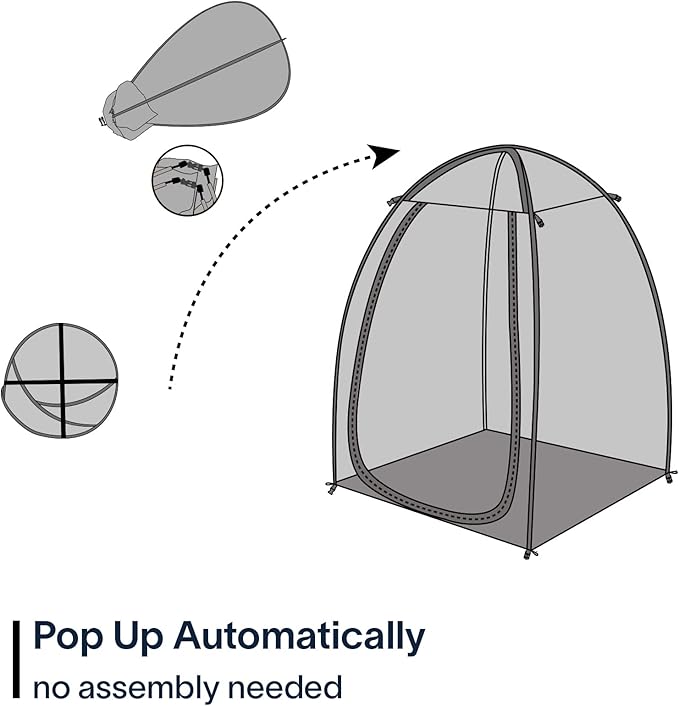 Pop-Up Sports Tent, Transparent Bubble Tent, Weatherproof Igloo Tent, Clear Tent for Winter Sports, Cold Weather Tent