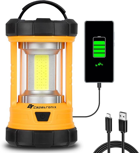 CT CAPETRONIX Camping Lantern, 3200LM Bright Camping Light, 4600mAh Rechargeable LED Lantern for Power Outages, 5 Light Modes Lantern Camping Lamp for Fishing/Hurricane/Emergency, Camping Must Haves