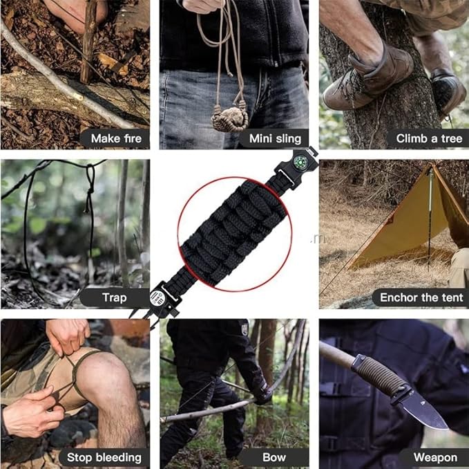 GALAXYLENSE Galaxy 251 Pcs First Aid Kits For Survival Emergency Trauma Military Combat Tactical Medical Hunting Camping Hiking IFAK EMT Bag (21 in 1 Bracelets Black)