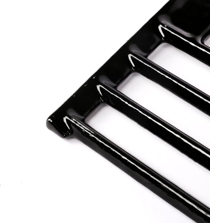 Hisencn Porcelain Cast Iron Cooking Grates Replacement for Chargriller Duo 5050, 3001, 5650, 3008, 3030, 3725, 4000, 2121, King Griller 3008 5252, Gas Grill Models Set of 4 Grill Grids