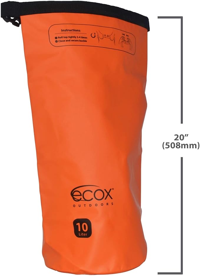 Outdoors Waterproof Dry Bag for Outdoors Activities High Grade 500D PVC Construction Includes Waterproof Phone Case and Side Strap for Easy Carry 10L and 20L Models
