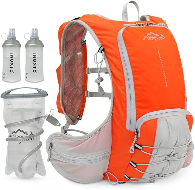 INOXTO Hydration Pack Backpack ，Water Backpack with 2L Leakproof Water Bladder, Running Hydration Vest for Man, Daypack for Cycling Motocross Climbing Trail Running