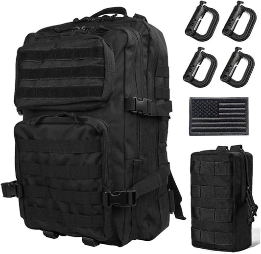 Military Tactical Backpack 45L Large Tactical Backpack for Men, Hiking Rucksack With Bottle Holder