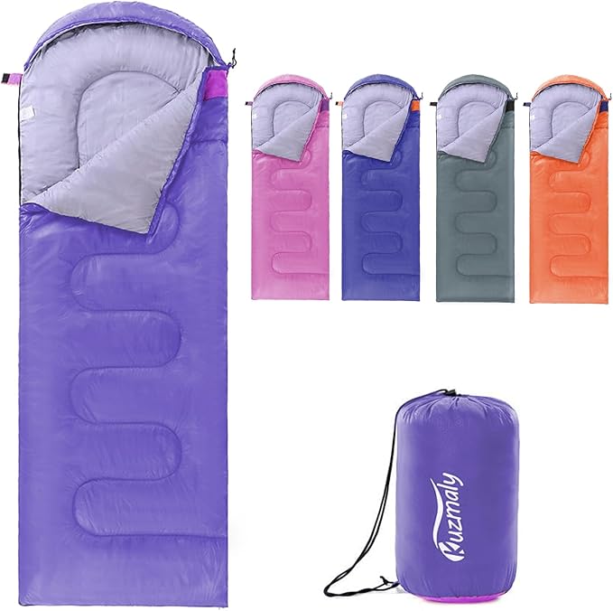 Camping Sleeping Bag 3 Seasons Lightweight &Waterproof with Compression Sack Camping Sleeping Bag Indoor & Outdoor for Adults & Kids