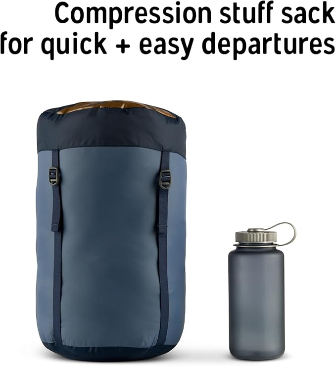 Kelty Cosmic Synthetic Fill 20 Degree Backpacking Sleeping Bag – Compression Straps, Stuff Sack Included